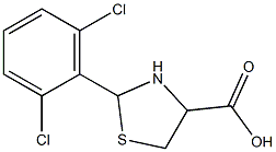 2-(2,6-dichlorophenyl)-1,3-thiazolidine-4-carboxylic acid 结构式