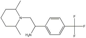 2-(2,6-dimethylpiperidin-1-yl)-1-[4-(trifluoromethyl)phenyl]ethan-1-amine 结构式