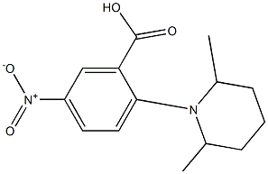 2-(2,6-dimethylpiperidin-1-yl)-5-nitrobenzoic acid 结构式