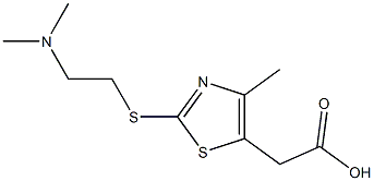 2-(2-{[2-(dimethylamino)ethyl]sulfanyl}-4-methyl-1,3-thiazol-5-yl)acetic acid 结构式