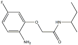 2-(2-amino-5-fluorophenoxy)-N-(sec-butyl)acetamide 结构式