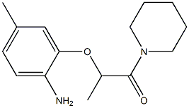 2-(2-amino-5-methylphenoxy)-1-(piperidin-1-yl)propan-1-one 结构式