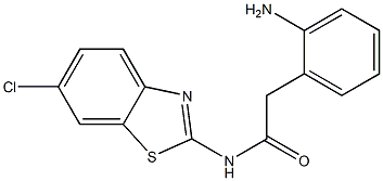 2-(2-aminophenyl)-N-(6-chloro-1,3-benzothiazol-2-yl)acetamide 结构式