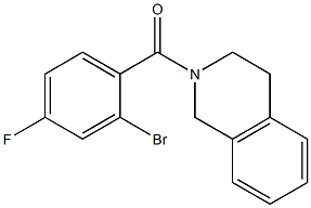 2-(2-bromo-4-fluorobenzoyl)-1,2,3,4-tetrahydroisoquinoline 结构式