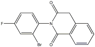 2-(2-bromo-4-fluorophenyl)-1,2,3,4-tetrahydroisoquinoline-1,3-dione 结构式