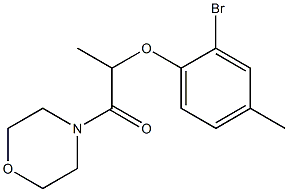 2-(2-bromo-4-methylphenoxy)-1-(morpholin-4-yl)propan-1-one 结构式