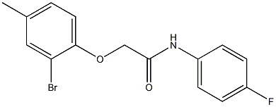 2-(2-bromo-4-methylphenoxy)-N-(4-fluorophenyl)acetamide 结构式