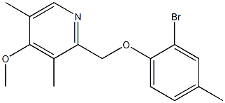 2-(2-bromo-4-methylphenoxymethyl)-4-methoxy-3,5-dimethylpyridine 结构式