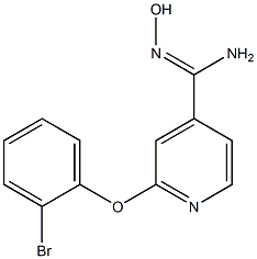 2-(2-bromophenoxy)-N'-hydroxypyridine-4-carboximidamide 结构式