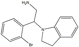 2-(2-bromophenyl)-2-(2,3-dihydro-1H-indol-1-yl)ethanamine 结构式