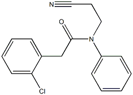 2-(2-chlorophenyl)-N-(2-cyanoethyl)-N-phenylacetamide 结构式