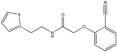 2-(2-cyanophenoxy)-N-(2-thien-2-ylethyl)acetamide 结构式