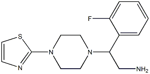 2-(2-fluorophenyl)-2-[4-(1,3-thiazol-2-yl)piperazin-1-yl]ethan-1-amine 结构式