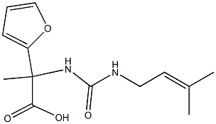 2-(2-furyl)-2-({[(3-methylbut-2-enyl)amino]carbonyl}amino)propanoic acid 结构式