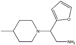 2-(2-furyl)-2-(4-methylpiperidin-1-yl)ethanamine 结构式