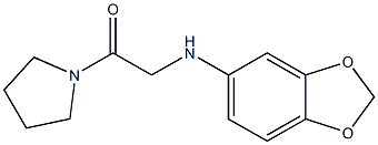 2-(2H-1,3-benzodioxol-5-ylamino)-1-(pyrrolidin-1-yl)ethan-1-one 结构式