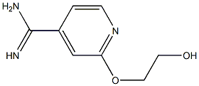 2-(2-hydroxyethoxy)pyridine-4-carboximidamide 结构式