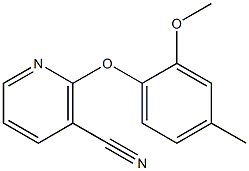 2-(2-methoxy-4-methylphenoxy)nicotinonitrile 结构式
