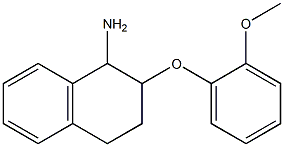 2-(2-methoxyphenoxy)-1,2,3,4-tetrahydronaphthalen-1-amine 结构式