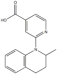 2-(2-methyl-1,2,3,4-tetrahydroquinolin-1-yl)pyridine-4-carboxylic acid 结构式