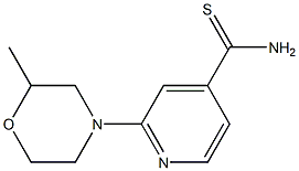 2-(2-methylmorpholin-4-yl)pyridine-4-carbothioamide 结构式
