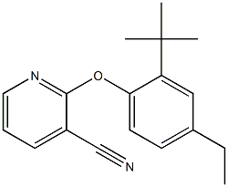 2-(2-tert-butyl-4-ethylphenoxy)pyridine-3-carbonitrile 结构式