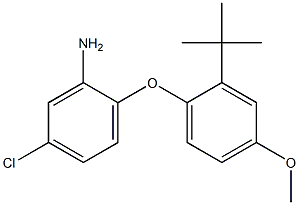 2-(2-tert-butyl-4-methoxyphenoxy)-5-chloroaniline 结构式