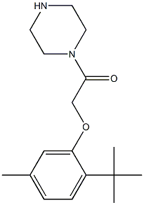 2-(2-tert-butyl-5-methylphenoxy)-1-(piperazin-1-yl)ethan-1-one 结构式