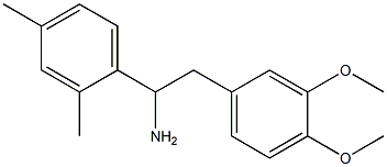 2-(3,4-dimethoxyphenyl)-1-(2,4-dimethylphenyl)ethan-1-amine 结构式