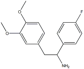 2-(3,4-dimethoxyphenyl)-1-(4-fluorophenyl)ethanamine 结构式