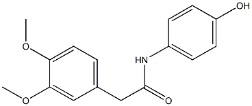 2-(3,4-dimethoxyphenyl)-N-(4-hydroxyphenyl)acetamide 结构式