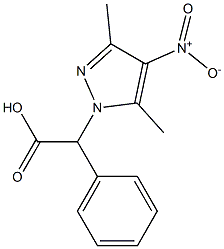 2-(3,5-dimethyl-4-nitro-1H-pyrazol-1-yl)-2-phenylacetic acid 结构式