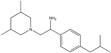 2-(3,5-dimethylpiperidin-1-yl)-1-[4-(2-methylpropyl)phenyl]ethan-1-amine 结构式