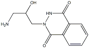 2-(3-amino-2-hydroxypropyl)-1,2,3,4-tetrahydrophthalazine-1,4-dione 结构式