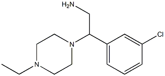 2-(3-chlorophenyl)-2-(4-ethylpiperazin-1-yl)ethanamine 结构式