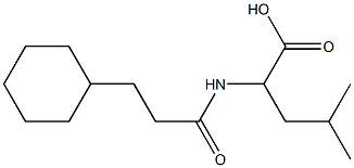2-(3-cyclohexylpropanamido)-4-methylpentanoic acid 结构式