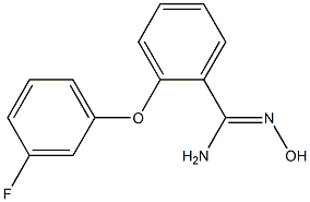 2-(3-fluorophenoxy)-N'-hydroxybenzene-1-carboximidamide 结构式