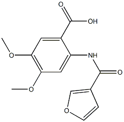 2-(3-furoylamino)-4,5-dimethoxybenzoic acid 结构式