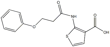 2-(3-phenoxypropanamido)thiophene-3-carboxylic acid 结构式
