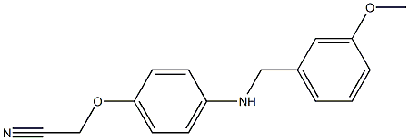 2-(4-{[(3-methoxyphenyl)methyl]amino}phenoxy)acetonitrile 结构式