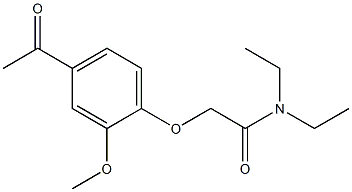 2-(4-acetyl-2-methoxyphenoxy)-N,N-diethylacetamide 结构式