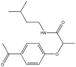 2-(4-acetylphenoxy)-N-(3-methylbutyl)propanamide 结构式