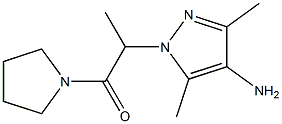 2-(4-amino-3,5-dimethyl-1H-pyrazol-1-yl)-1-(pyrrolidin-1-yl)propan-1-one 结构式