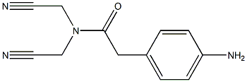 2-(4-aminophenyl)-N,N-bis(cyanomethyl)acetamide 结构式