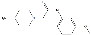 2-(4-aminopiperidin-1-yl)-N-(3-methoxyphenyl)acetamide 结构式