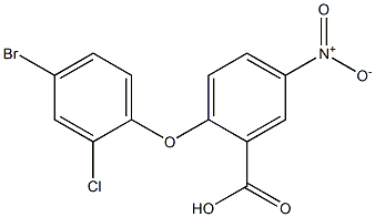 2-(4-bromo-2-chlorophenoxy)-5-nitrobenzoic acid 结构式