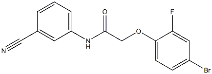 2-(4-bromo-2-fluorophenoxy)-N-(3-cyanophenyl)acetamide 结构式