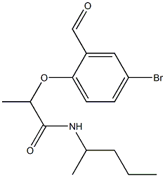 2-(4-bromo-2-formylphenoxy)-N-(pentan-2-yl)propanamide 结构式