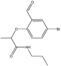 2-(4-bromo-2-formylphenoxy)-N-propylpropanamide 结构式