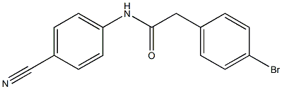 2-(4-bromophenyl)-N-(4-cyanophenyl)acetamide 结构式